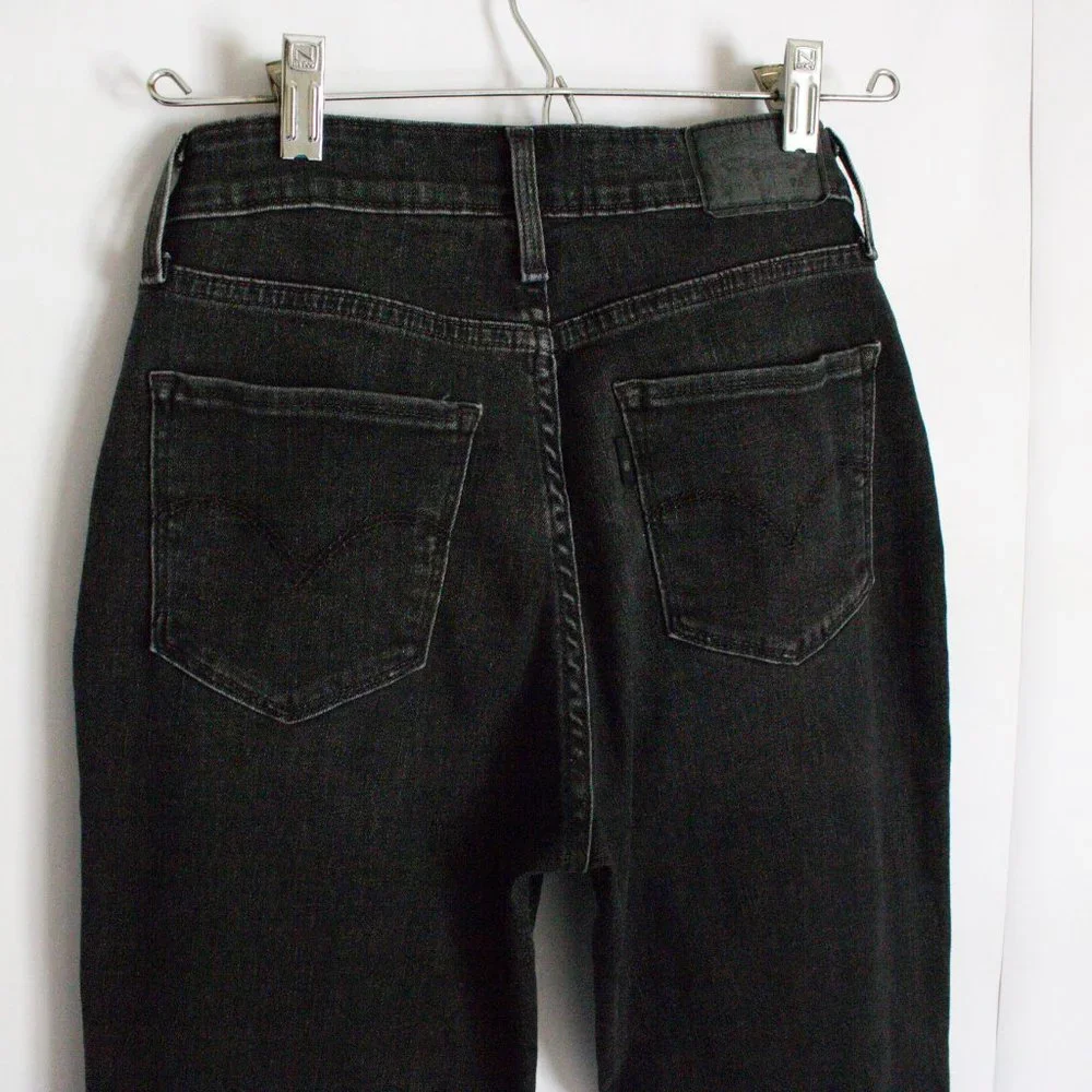 Levis 28x30 721 High Rise Skinny Black/Gray Jeans Dark Wash Soft Jeans - Picture 5 of 11